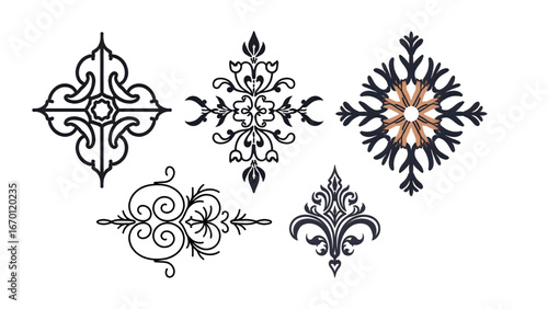 ornamental element vector icon