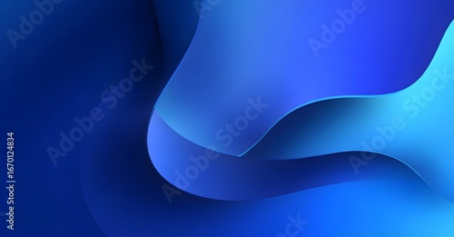 Blue background with a very dark blue gradient, featuring very soft curves and shapes. 