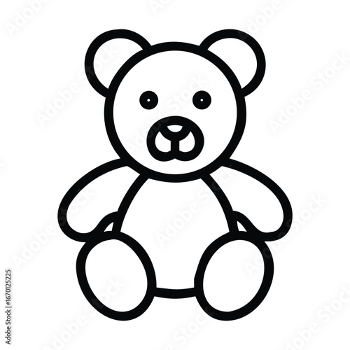 Teddy bear icon outline