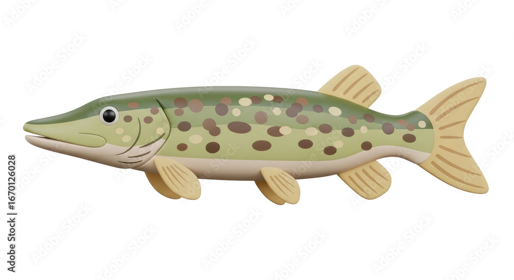 Fototapeta premium Isolated Pike