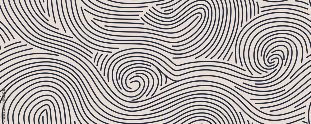 custom made wallpaper toronto digitalAbstract fingerprint lines seamless pattern background.
