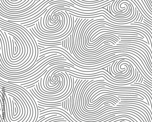 Finger print Unique thumbs marks  square shape seamless pattern.