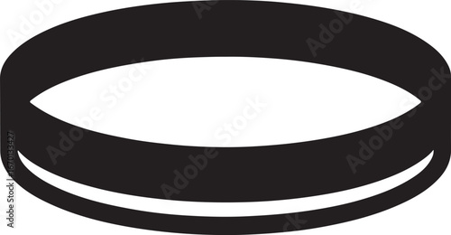 Petri dish silhouette vector, editable EPS, perfect for laboratory, science, and research designs.