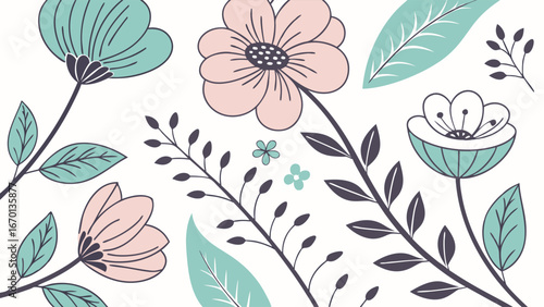 Delicate Floral Design Pattern.