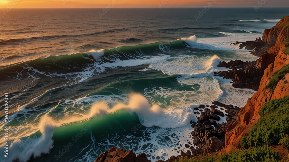 Obraz premium sunset over the ocean