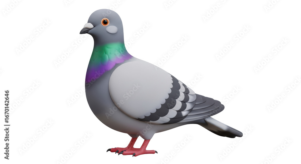 Naklejka premium Isolated Pigeon