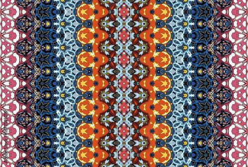 Seamless Design Luxury Tile Wallpaper Graphic Fabric Endless Interior Visual Symmetric Art Perspective Textile Shape Geometric Fashion Template Texture Background Digital Cloth Decoration Pattern.