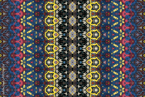 Seamless Design Luxury Tile Wallpaper Graphic Fabric Endless Interior Visual Symmetric Art Perspective Textile Shape Geometric Fashion Template Texture Background Digital Cloth Decoration Pattern.