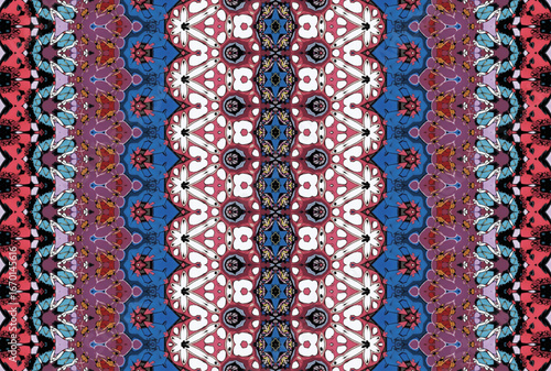 Seamless Design Luxury Tile Wallpaper Graphic Fabric Endless Interior Visual Symmetric Art Perspective Textile Shape Geometric Fashion Template Texture Background Digital Cloth Decoration Pattern.