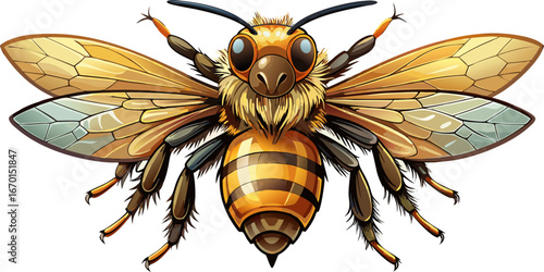 The image of a bee producing nectar into honey which is extraordinary and beneficial for humans, an amazing natural architect when making its nest.
