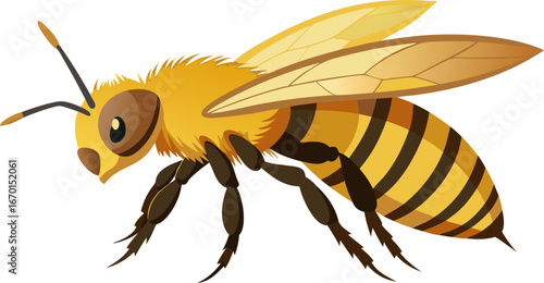 The image of a bee producing nectar into honey which is extraordinary and beneficial for humans, an amazing natural architect when making its nest.
