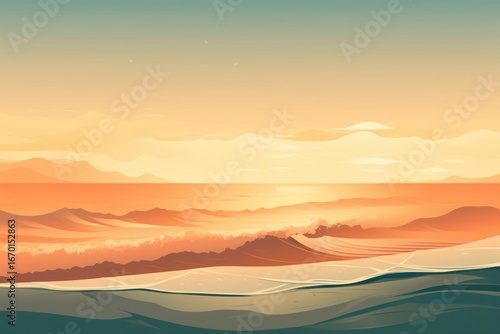 Wallpaper Mural Ocean waves landscape backgrounds outdoors. Torontodigital.ca