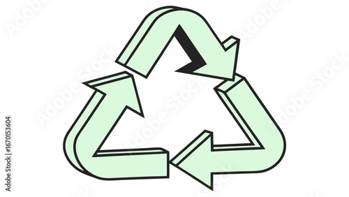 Recycling symbol 3D arrows eco-friendly sustainability icon green arrows recycle sign environmental protection circular economy waste management go green eco-design sustainable living recycling logo .
