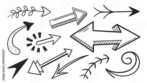 Various Hand Drawn Arrow Illustrations.