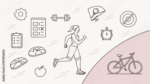 Healthy Lifestyle Icons.