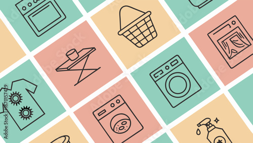 Household Appliances Icons Set.