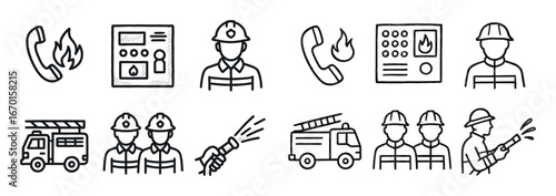 Fire Safety Icons