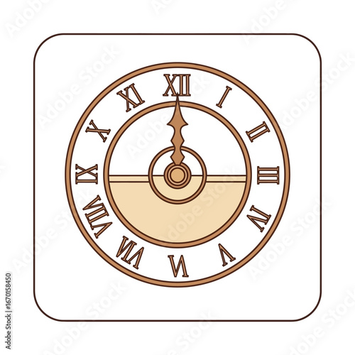 Clock striking midnight heralding the new year creating a sense of anticipation and tradition perfect for conveying time management and festive beginnings.