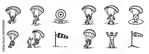 Paragliding Landing Icons