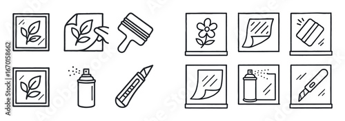 Hand-Drawn Icon Grid