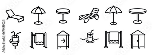 Pool Amenities Icons
