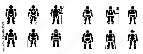 Exoskeleton Icons Set