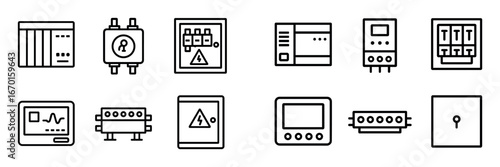 Minimalist Electrician Icons