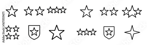 Military Star Insignia Icons