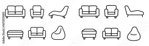 Minimalist Seating Icons