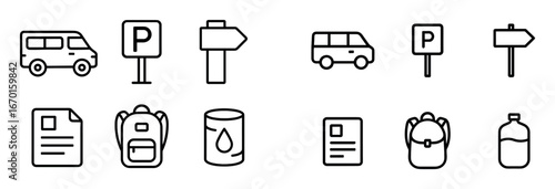 Canyoneering Icon Set