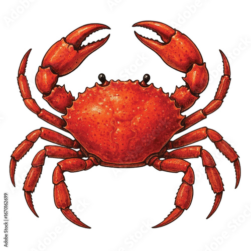 Red Crab Illustration