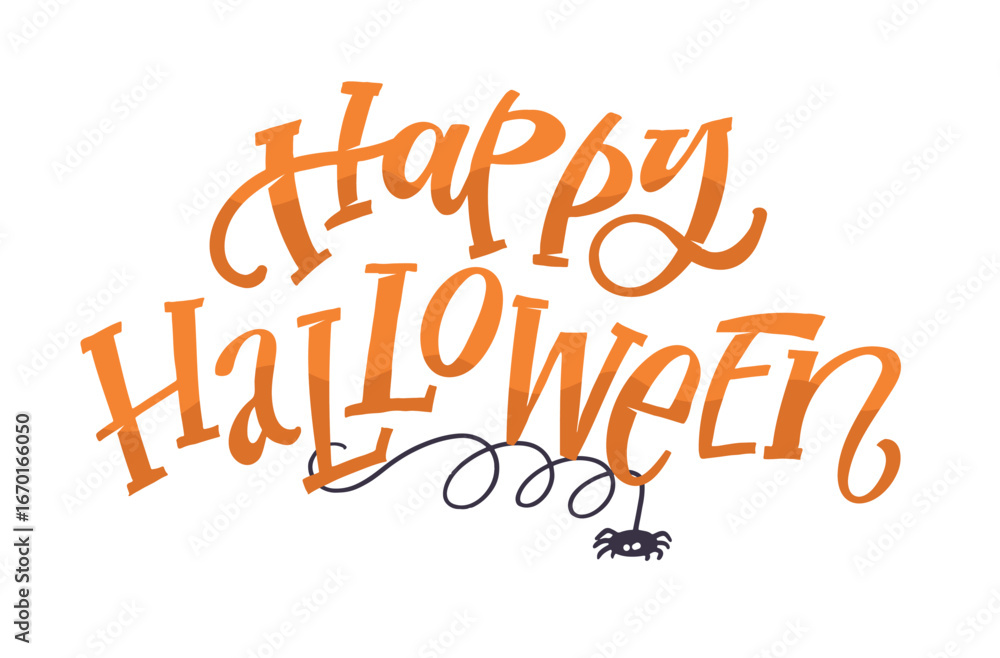 Fototapeta premium Happy Halloween set - Trick or treat – funny cute hand drawn doodle lettering label, t-shirt design, mug print, sticker print. 100% hand drawn vector