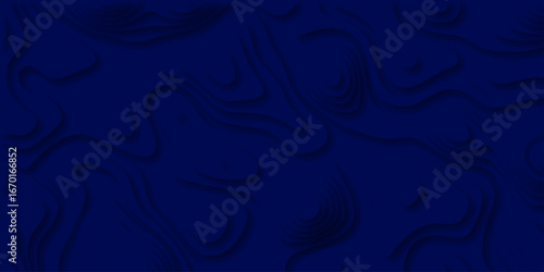 paper cut 3d render topography abstract, beautiful blue Background. geometric map relief texture with curved layers and shadow. Realistic papercut decoration textured with wavy vector design.