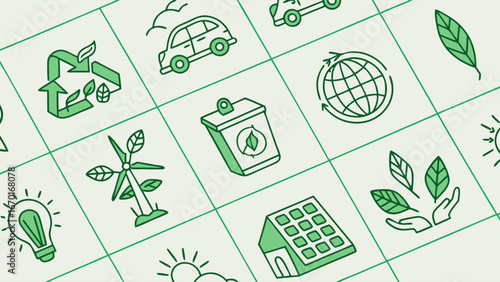 Sustainable Living Icons.