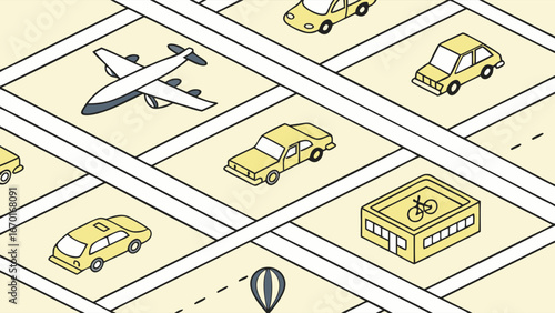 Urban Transportation Network Map.