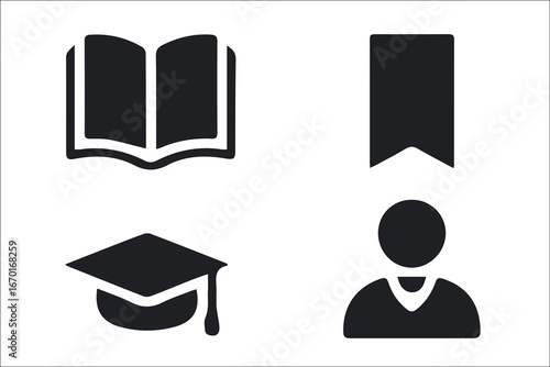 Wallpaper Mural education icons set Torontodigital.ca