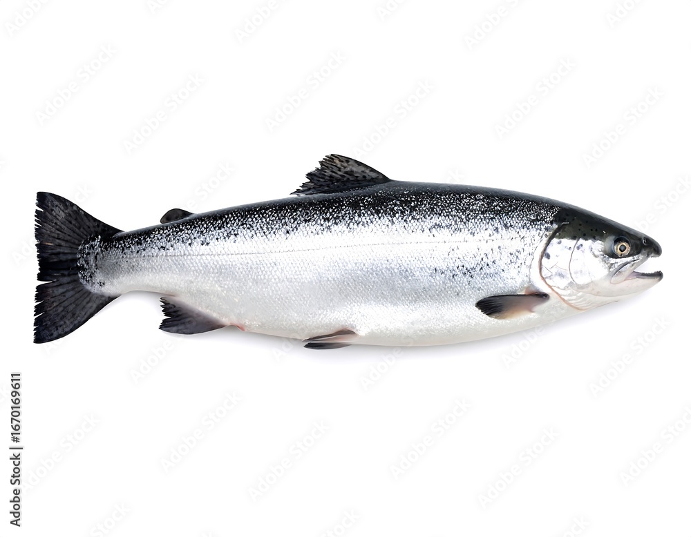 Obraz premium Single salmon, studio shot