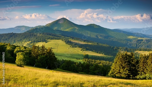 mountain landscape eastern sudetes of poland mount sleza