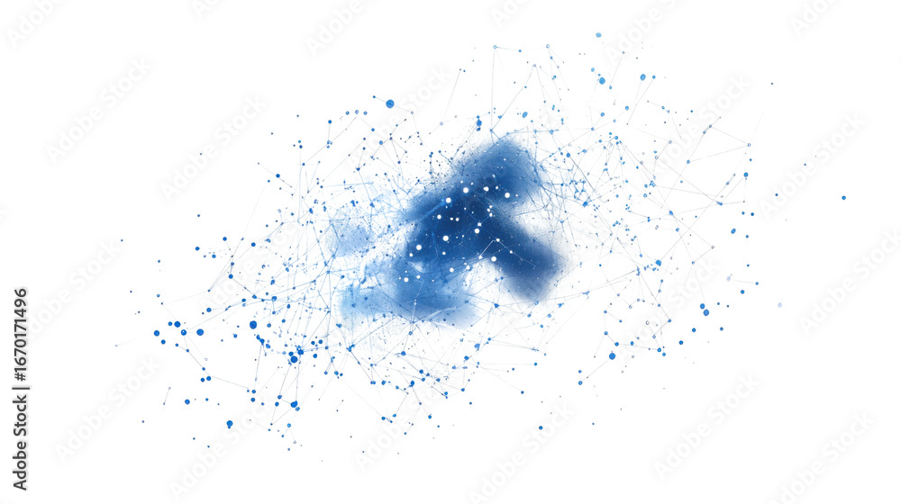 Obraz premium Blue Splash Art on white Background