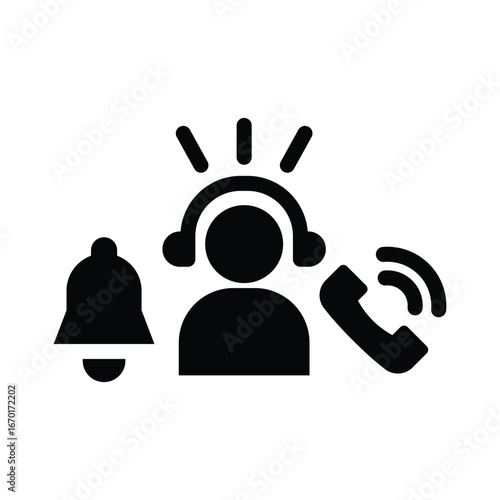 distraction glyph icon illustration vector graphic.eps