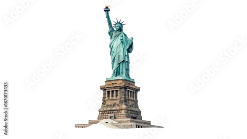 statue of liberty in new york us iconic american landmark isolated on white background png file isolated on white background