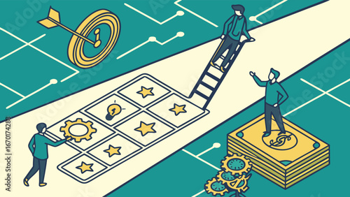 Business Goals Success Strategy and Financial Growth.