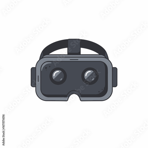 Virtual Reality Headset Immersive Technology Vector Illustration