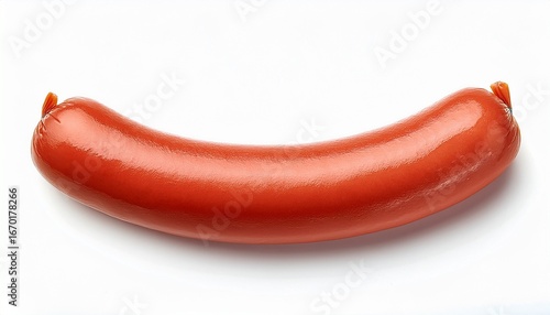 a long sausage is sitting on a white background