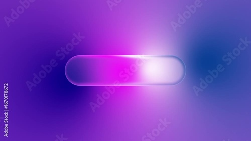 Glassmorphism Liquid Button Animation, Frosted Glass Placeholder on Abstract Gradient Background