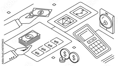Transaction Process Illustration.