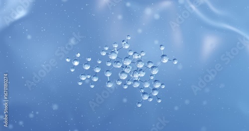 Wallpaper Mural Rapastinel rotating molecular structure, 3d model of antidepressants
 Torontodigital.ca