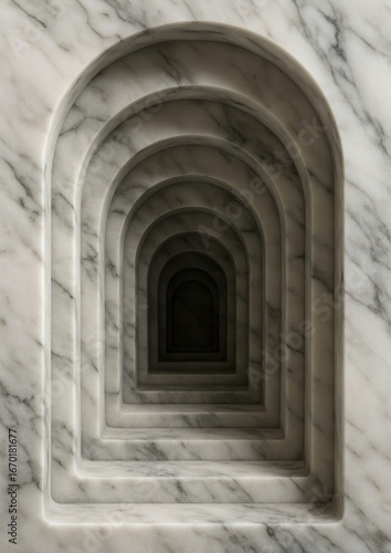 Marble arches infinite depth illusion.