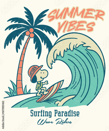 vintage retro summer graphics.Summer vibes in california. sunset for summer vibes graphics. adventure surfing beach paradise. summer t-shirt design. vintage graphic tee