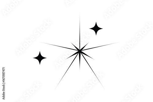 Twinkle star icon, star icon, Silhouette Stars Icon.